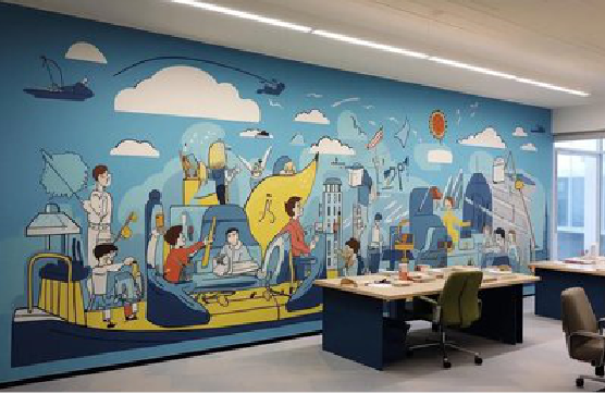 寻乌办公室墙绘的特点。