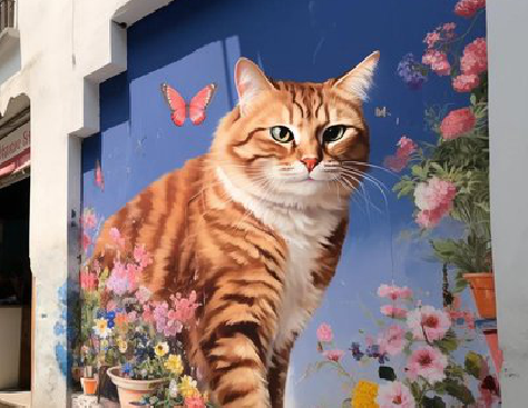 寻乌自己绘制有个性的手绘墙