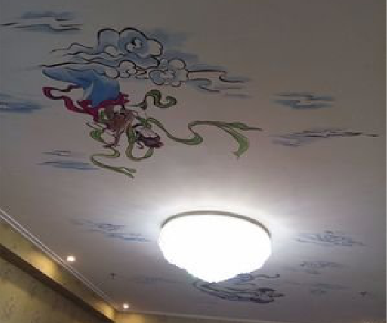 寻乌如何快速绘制天花板上的手绘墙？